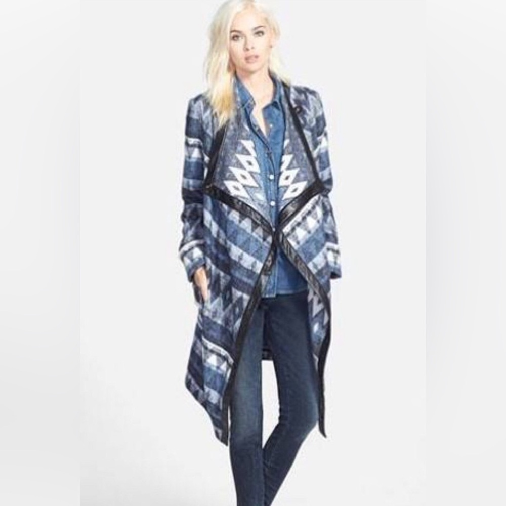 Sam Edelman Blue and White Knit Cardigan